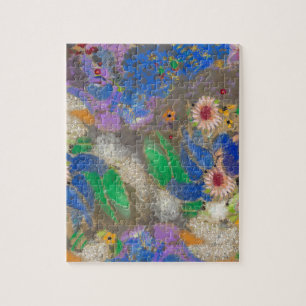 Puzzle Arrière - plan de fleurs abstrait d'Odilon Redon.