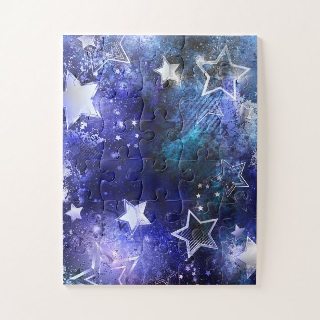 Puzzle Arrière - plan spatial avec étoiles (Vertical)
