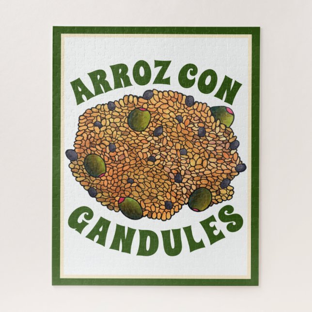 Puzzle Arroz con Gandules Pois de riz alimentaire portori (Vertical)