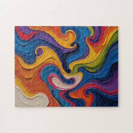 Puzzle Art Abstrait Arc-en-ciel