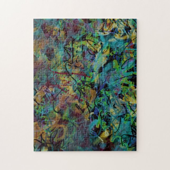 Puzzle Art abstrait griffonné multicolore (Vertical)