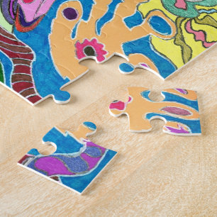 Puzzle Art Abstrait "Pink Shore"