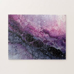 Puzzle Art Abstrait violet et rose