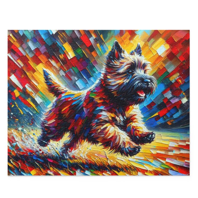 Puzzle Art acrylique Cairn Terrier : Cairn bringé (Cairn Terrier Acrylic Art: Brindle Cairn)