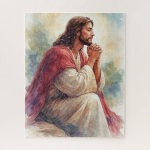 Puzzle Art aquarelle Jésus en prière   Foi chrétienne