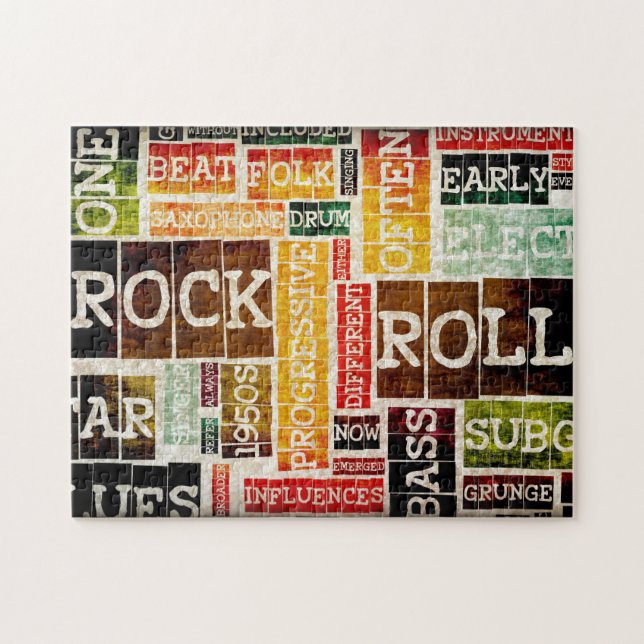 Puzzle Art d'affiche de musique de rock comme arrière - (Horizontal)