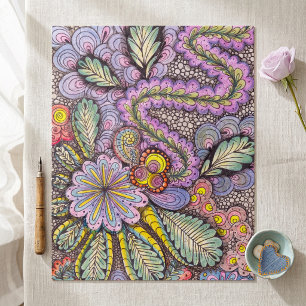 Puzzle Art de doodle floral pastel fantaisiste dessiné à