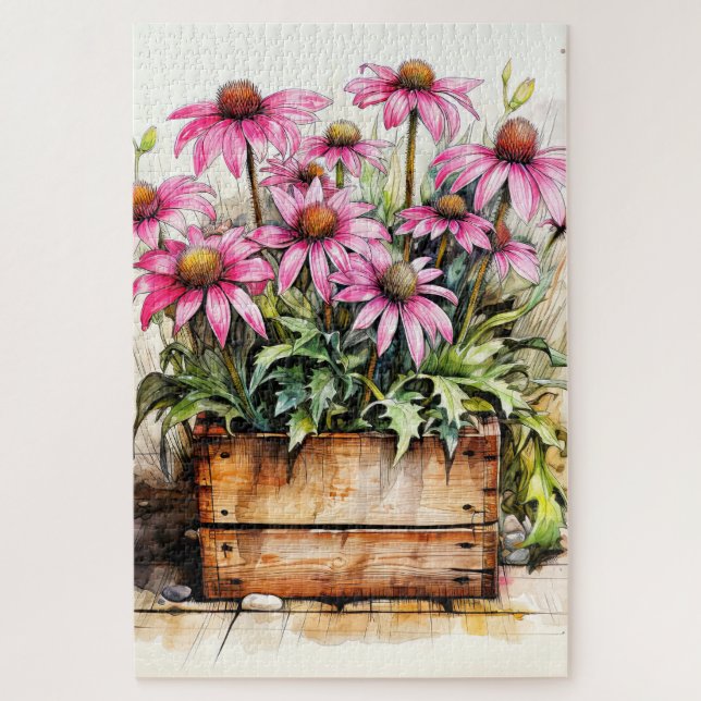 Puzzle Art de fleur d'aster fraîchement cueillie (Vertical)