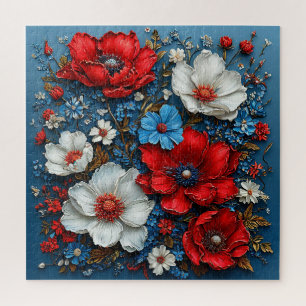 Puzzle 🌺 Art de fleur de pavot vibrant pour les amateurs