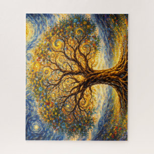 Puzzle art de géométrie sacrée arbre