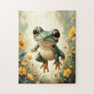 Puzzle art de grenouille fantaisiste