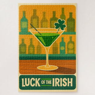 Puzzle Art de martini trèfle de la Saint-Patrick milieu d