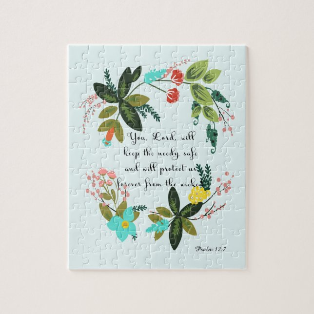 Puzzle Art de vers de bible - 12:7 de psaume (Vertical)