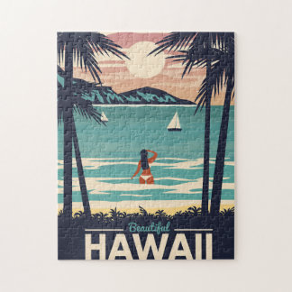 Puzzle Art de Voyage belle plage Hawaii