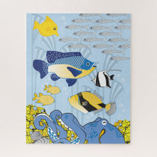 Puzzle Art déco 16x20 pour les aveugles de couleu