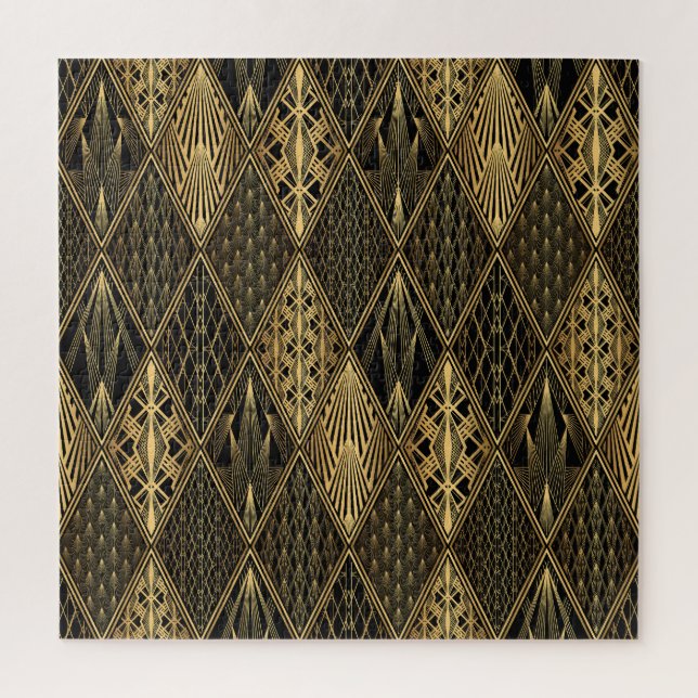 Puzzle Art Déco Black Gold Elegance (Vertical)