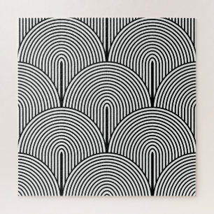 Puzzle Art Déco, Blanc Noir Luxe.
