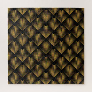 Puzzle Art Déco : Carrés d'or, Papier peint de coin.