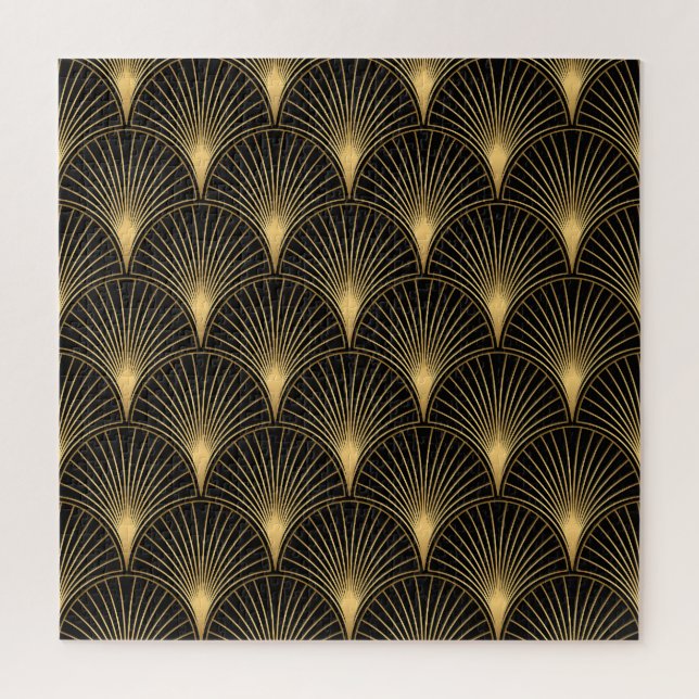 Puzzle Art Déco Or Noir : Luxe incomparable (Vertical)