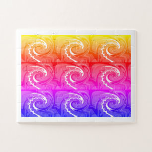 Puzzle Art des vagues arc-en-ciel