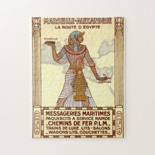 Puzzle Art d'illustration de voyage en Egypte vintage