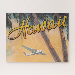 Puzzle Art d'illustration de voyage vintage Hawaii