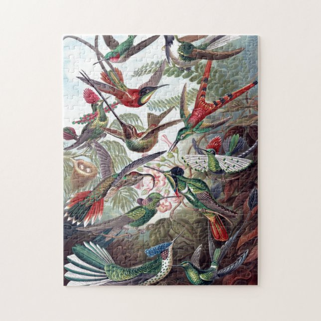 Puzzle Art d'illustrer un vieux livre d'oiseaux de brouss (Vertical)