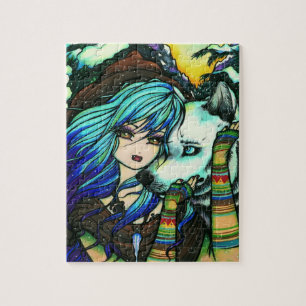 Puzzle Art d'imaginaire de Noël blanc de vampire d'hiver