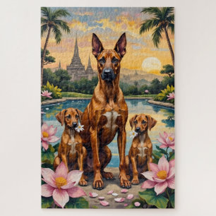 Puzzle Art du lotus tropical Thai Ridgeback