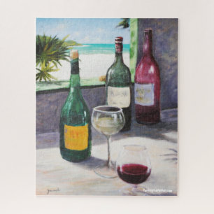 Puzzle art et vin amoureux avec boîte cadeau, 520 