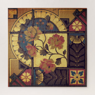 Puzzle Art floral et artisanat victorien papier peint vin