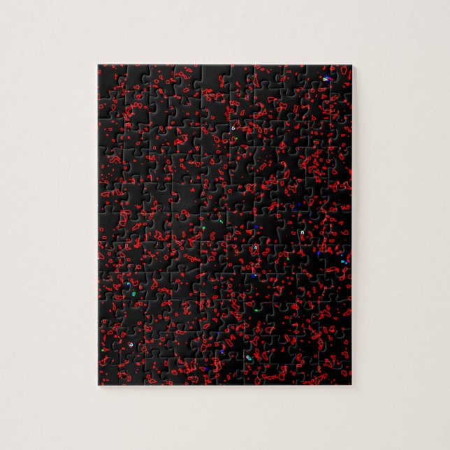 Puzzle Art fractal moderne Motifs rouges noirs Cool éléga (Vertical)