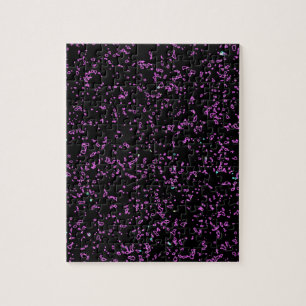 Puzzle Art fractal rose Parties scintillant Motif noir
