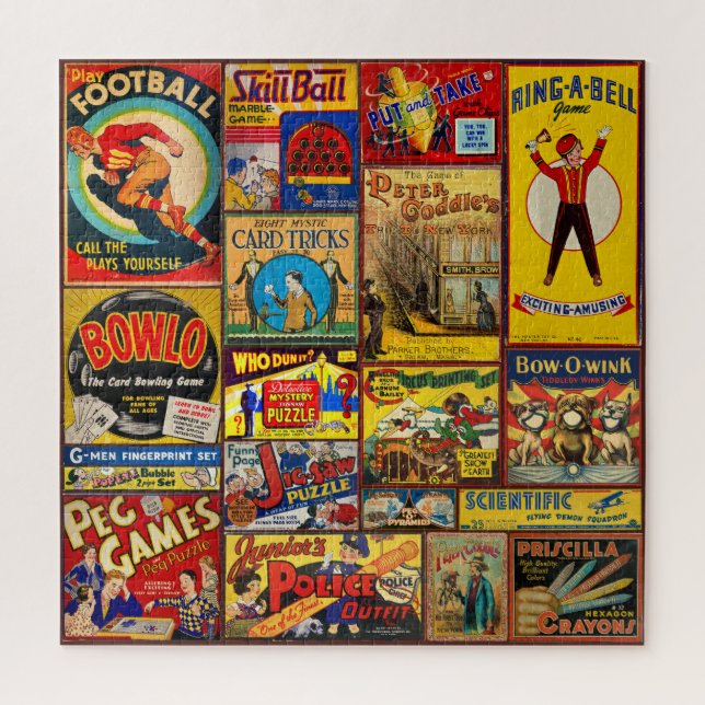 PUZZLE ART JEU ET BOÎTE DE JOUETS ANTIQUES (Vertical)