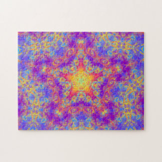 Puzzle Art lumineux de kaléidoscope de remous de couleur