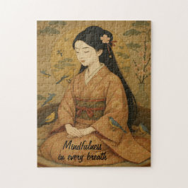 Puzzle Art méditation zen Mindfulness Yoga Brown Custom