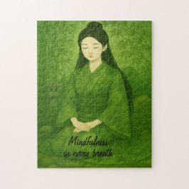 Puzzle Art méditation zen Mindfult Yoga Green Custom