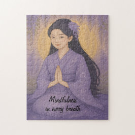 Puzzle Art méditation zen Mindfult Yoga Purple Personnali
