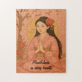 Puzzle Art méditation zen Mindfult Yoga Rose Personnalisé
