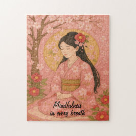 Puzzle Art méditation zen Mindfult Yoga Rose Personnalisé