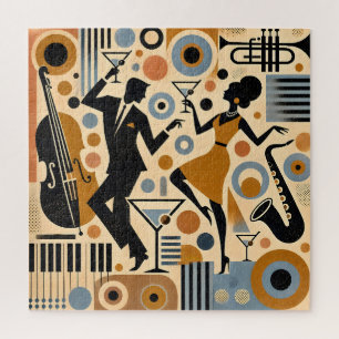 Puzzle Art minimaliste de l'ère du jazz du milieu du sièc