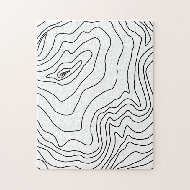 Puzzle Art minimaliste en ligne noir et blanc Design mode (Vertical)