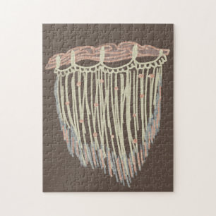 Puzzle Art moderne boho organique macramé doodles
