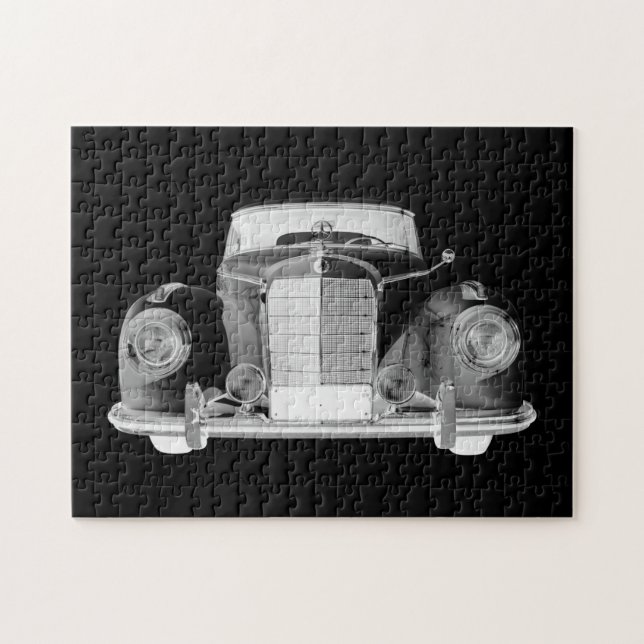 Puzzle Art noir et blanc de luxe de voiture du benz 300 (Horizontal)