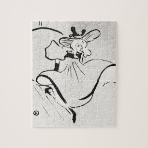 Puzzle Art noir et blanc Jane Avril par Toulouse Lautrec