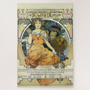 Puzzle Art nouveau 1904 Foire mondiale par Alphonse Mucha