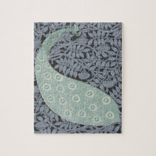 Puzzle Art Nouveau Peacock Classic Vintage Bird