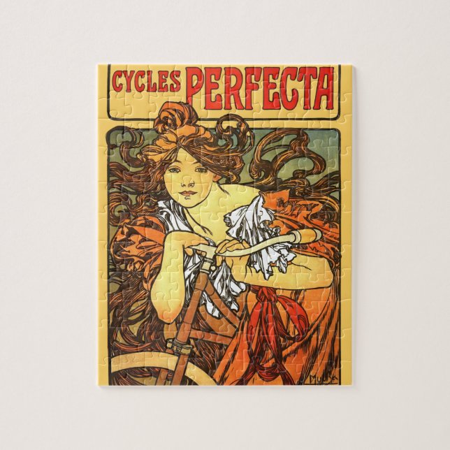 Puzzle Art Nouveau Vélo Mucha Art (Vertical)