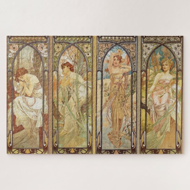 Puzzle Art Nouveau vintage Alphonse Mucha Art Peinture (Horizontal)