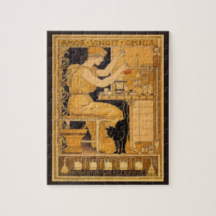Puzzle Art Nouveau vintage, L'amour triomphe de tout Scie